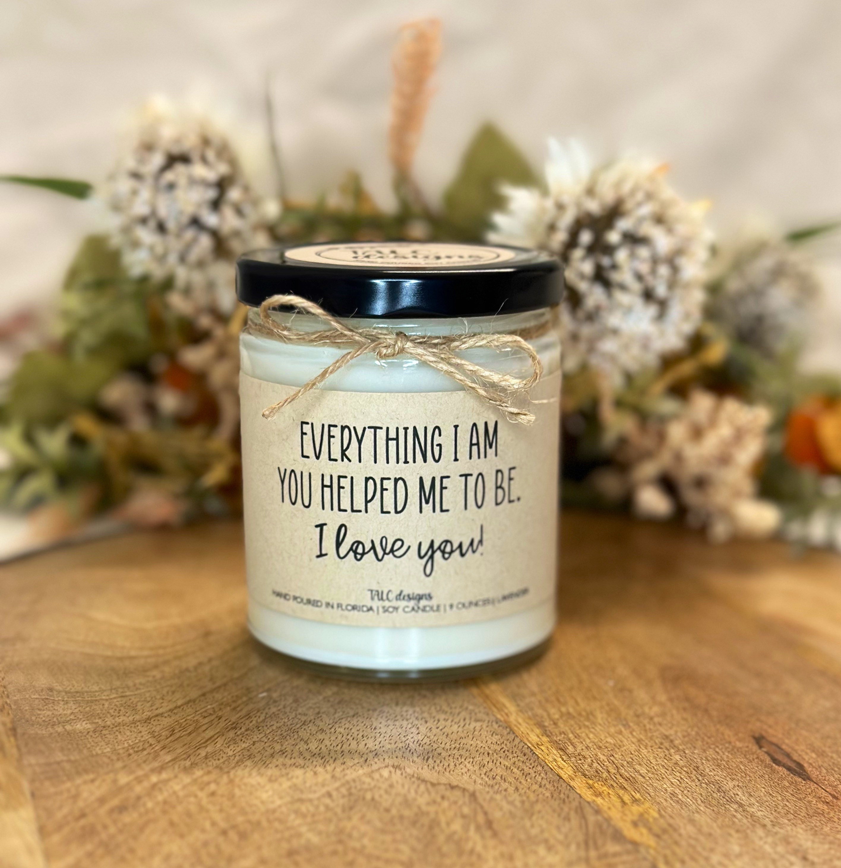 valentine candle, i heart love you soy blend wax candle novelty gift jar tin