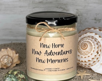 New Home New Adventures New Memories Soy Candle | Housewarming Gift, Hand-Poured