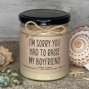 I'm Sorry You Had To Raise My Boyfriend Soy Candle - Funny Mom Gift
