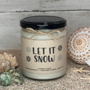 Let It Snow | Christmas Candle | Holiday Gift | Holiday Candle | Birthday Gift | Funny Candle | Candle Gift | Gift Idea | Winter Candle
