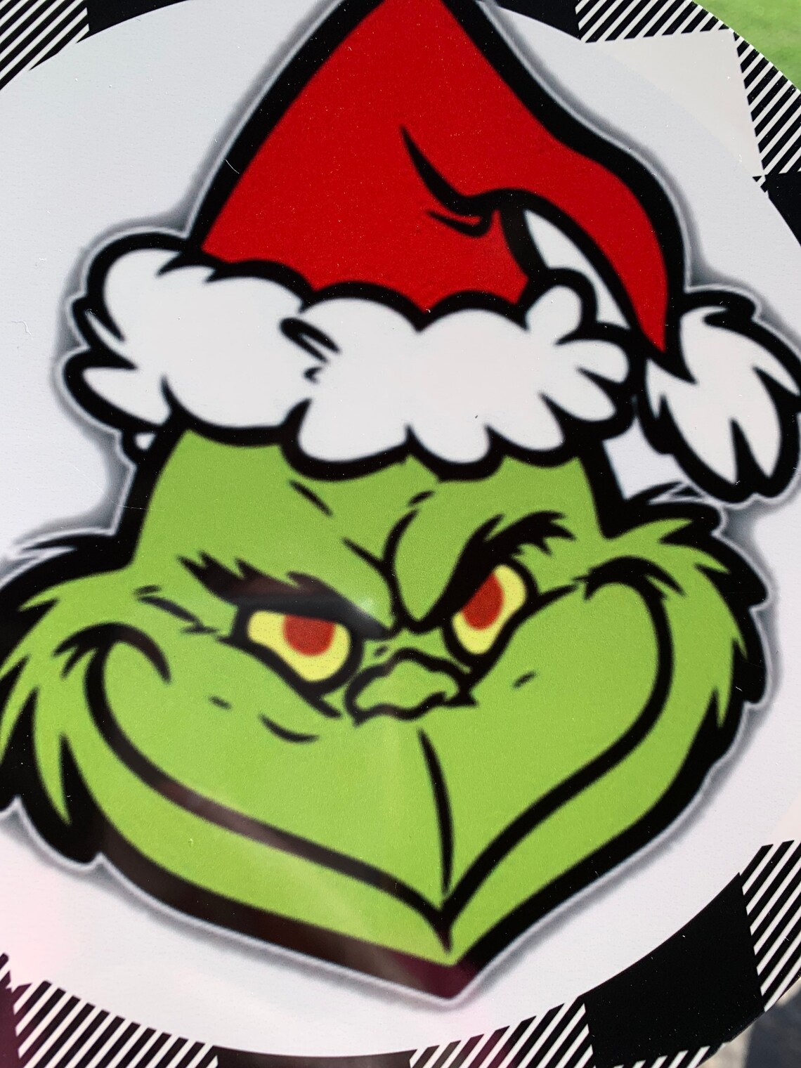 Grinch Wreath Sign Christmas Wreath Sign Black and White Etsy