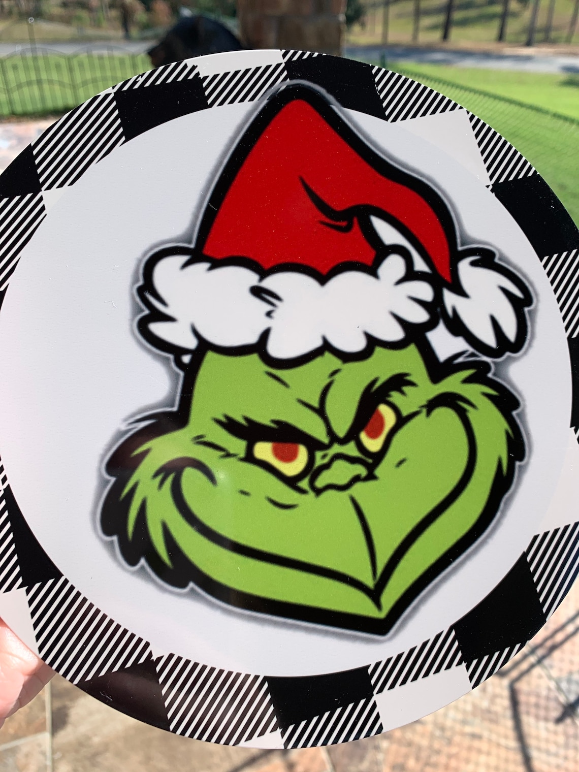 Grinch Wreath Sign Christmas Wreath Sign Black and White Etsy