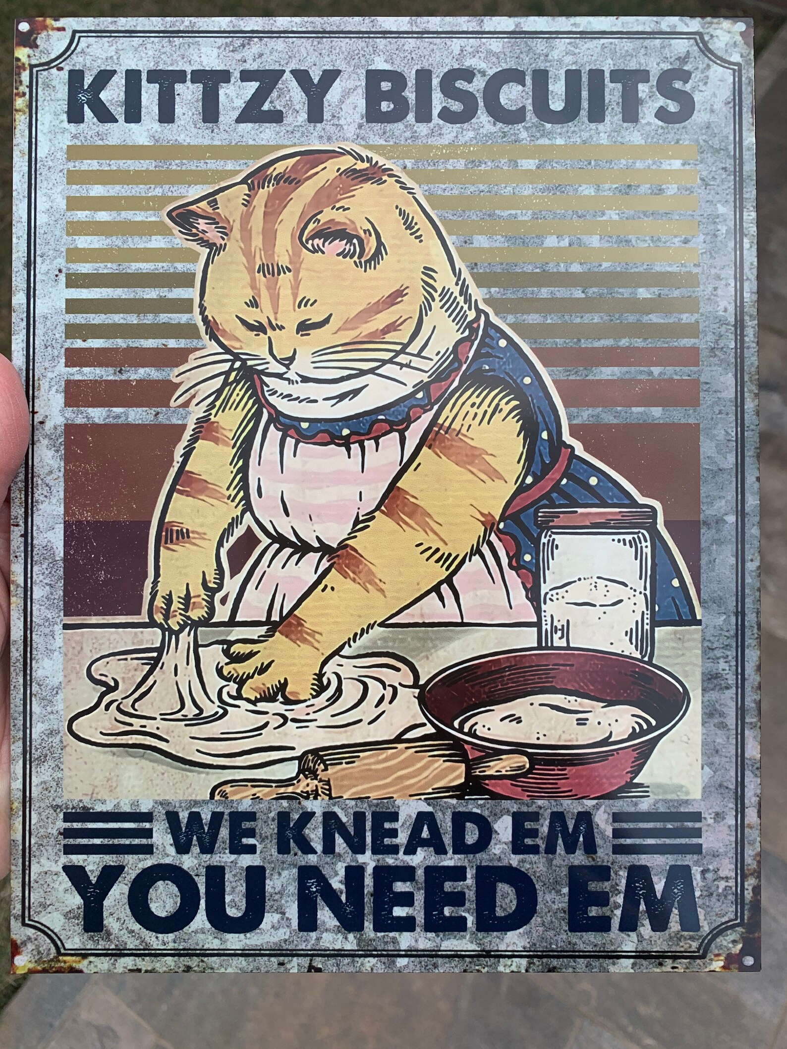 Kittzy Biscuit Cat Sign Kitchen Sign Funny Cat Sign Cat Etsy