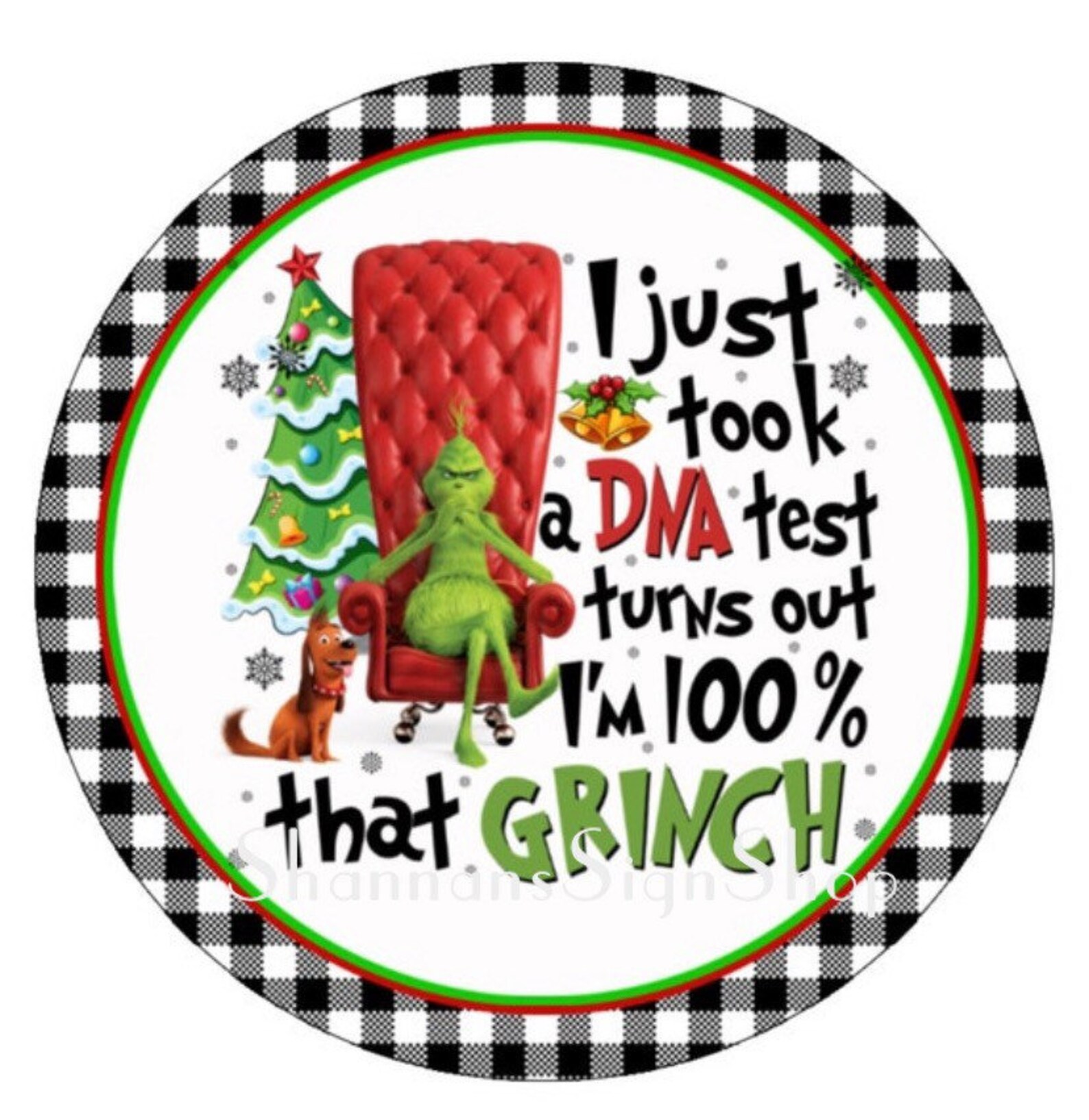 Grinch Wreath Sign Christmas Wreath Sign Grinch DNA Metal Etsy