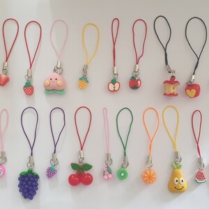 Telefonanhänger, Telefonanhänger, Glückspuppe, Glücksbringer, Charm, niedlich, Anhänger, Anhänger, Obst