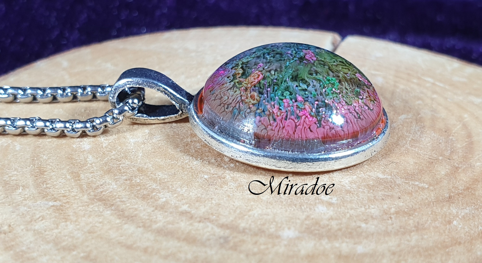 Epoxy Jewelry Pendant With Alcohol Ink, Epoxy Resin, Handmade Pendant