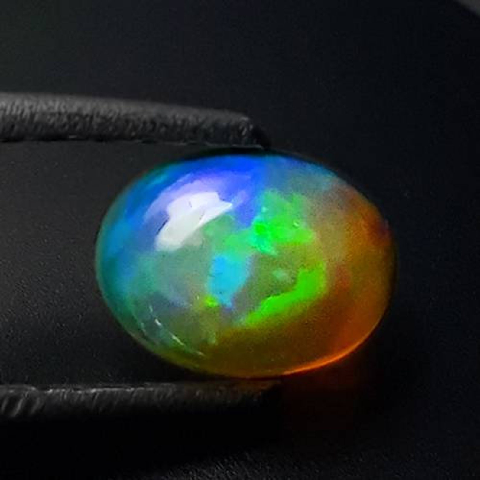 0.60 CTS Natural Opal gemstone eye catching Multi Color Luster | Etsy