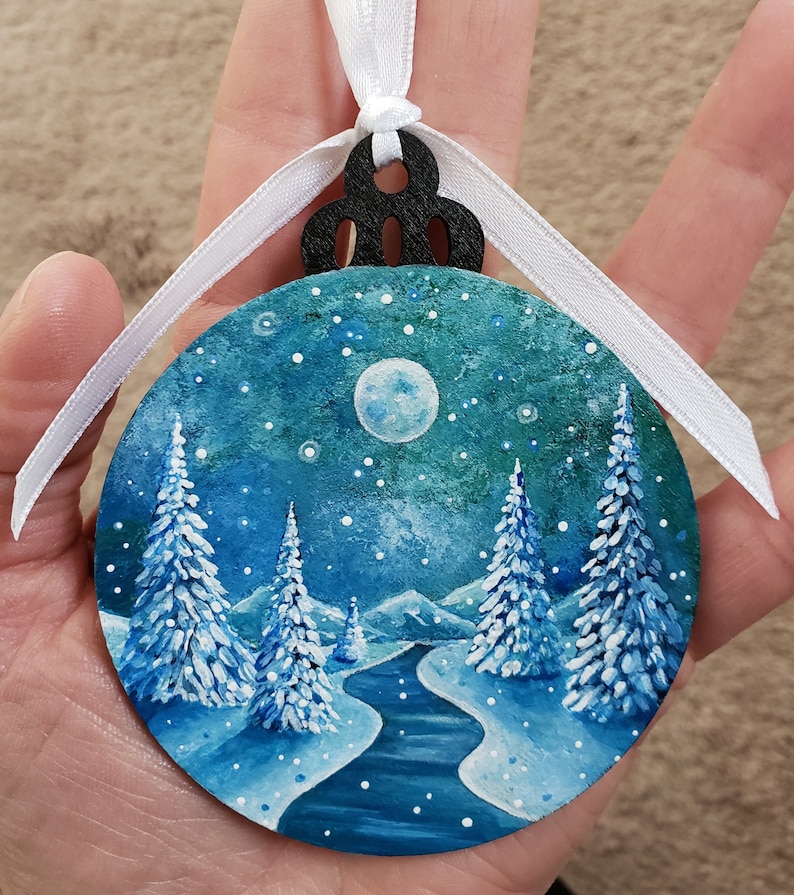 Hand Painted Christmas Ornaments Etsy