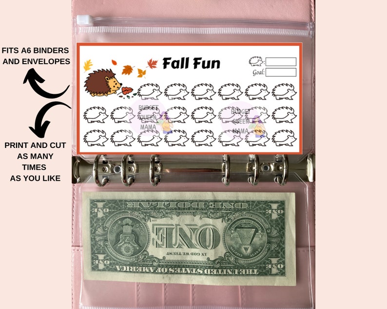 May include: Printable Fall Fun tracker with a hedgehog theme. The tracker has 25 spaces to color in, a goal section, and the text "Fall Fun".