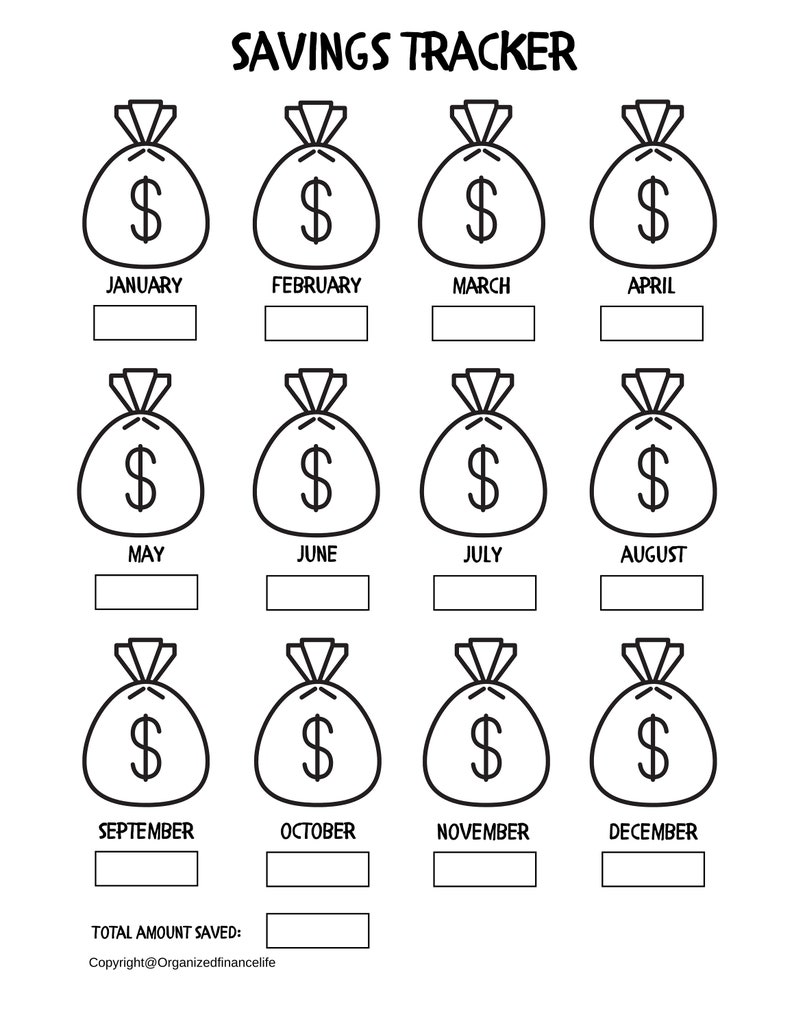 Yearly Savings Tracker PDF Printable - Il 794xN.2291700583 Prku 