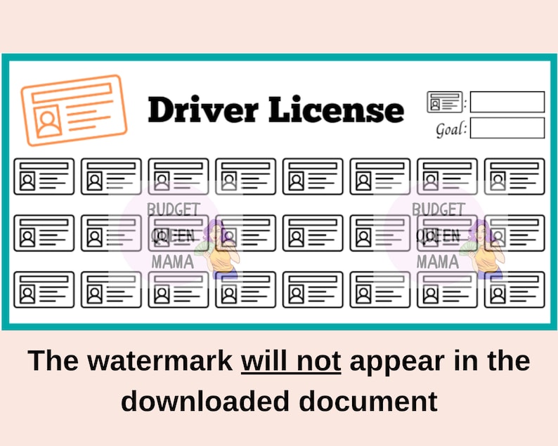 Driver License Savings Challenge - Driver License Tracker - Car Savings ...