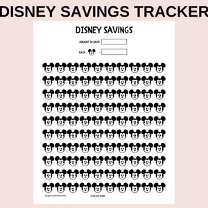 Disney Savings Tracker PDF Printable Disney Fund Disney | Etsy