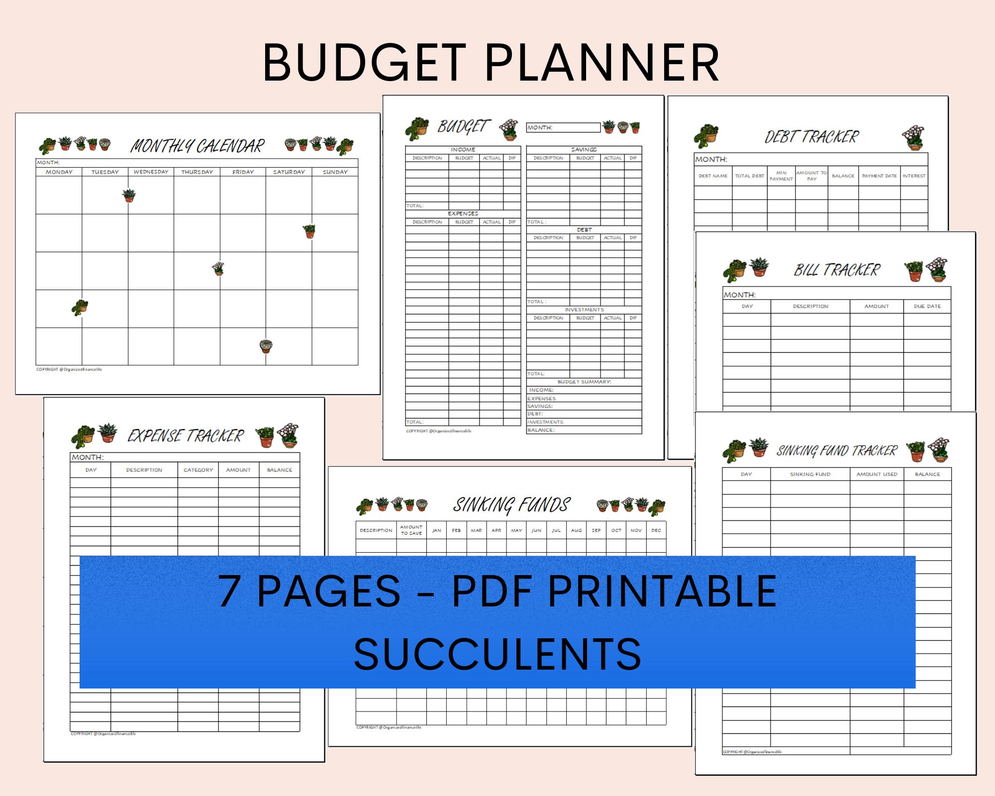 budget-planner-i-calendar-expense-debt-bill-and-savings-etsy