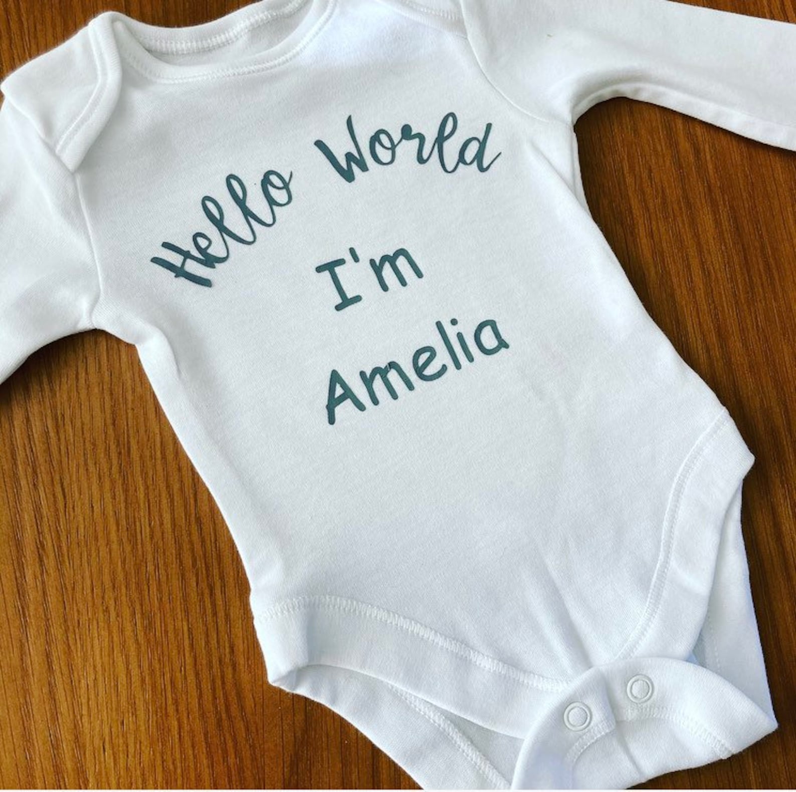 Personalised Baby Vest Long Sleeve Baby Shower/Newborn Gift Etsy