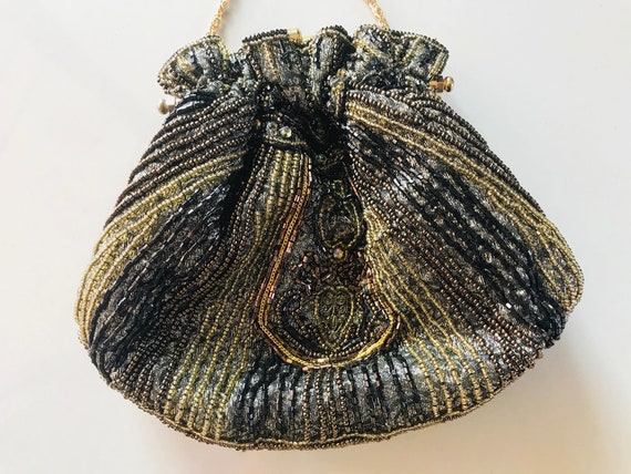 Beaded Evening Bag With Filigree Hearts, Kiss Cla… - image 5