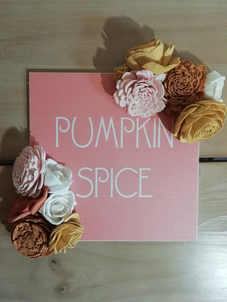 Pumpkin Spice wooden wall art. image 0