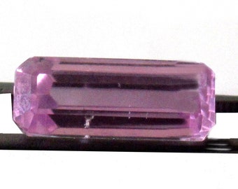 18.6 x 7.5 mm  Natural Pink Kunzite Emerald Cut AAA Natural Kunzite Loose Gemstones for Jewellery