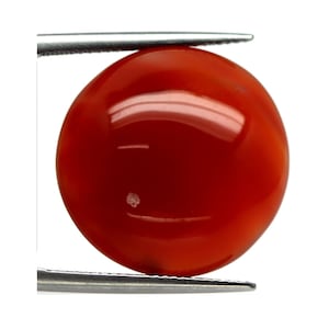 Large 25.23Cts, Natural Round Carnelian 21.00mm, unheated Orange Carnelian Loose Gemstone Jewellery