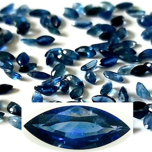 Natural Blue Sapphire, in Various Lots, Marquise Cut unheated Natural Sapphires Loose Gemstone