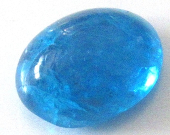 12.1x9.3mm Natural Unheated Apatite Oval CabochonLoose Gemstone for Jewelry Making-deep blue-royal blue