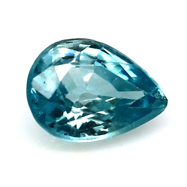 Natural Blue Zircon Pear Cut (Various Sizes) Top LUSTRE Top Blue Zircon Gemstones