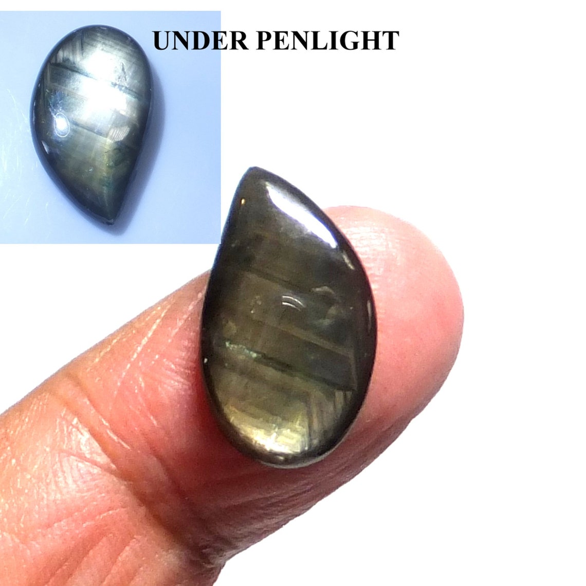 Unique Natural Black Sapphire w/ Cat's Eye Large 20.1 x Etsy