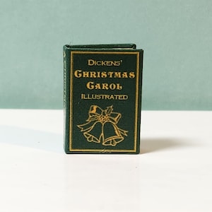Un chant de Noël - Livre miniature fait main à l'échelle 1:12