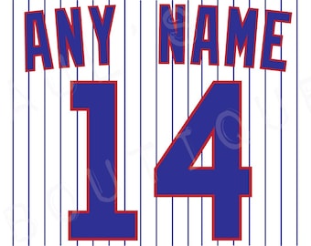 Toddler Chicago Cubs Home Jersey Lettering – Name & Number Kit – Heat Press Tackle Twill