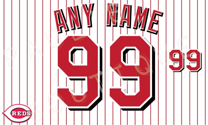 Cincinnati Reds Lettering Kit for an Authentic 1999-2006 Home/road ...
