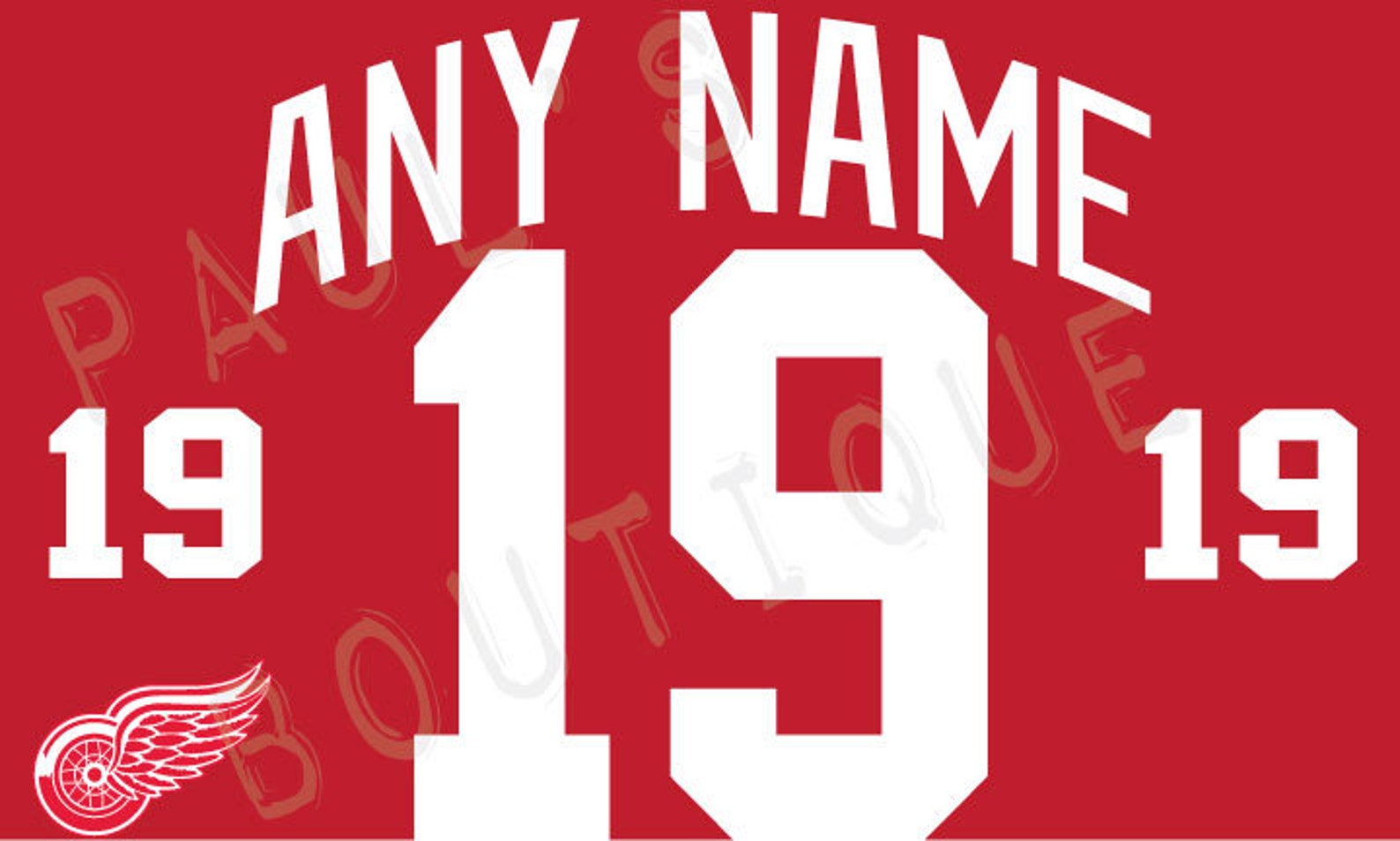 Detroit Red Wings Lettering Kit for an Authentic Red Jersey Etsy