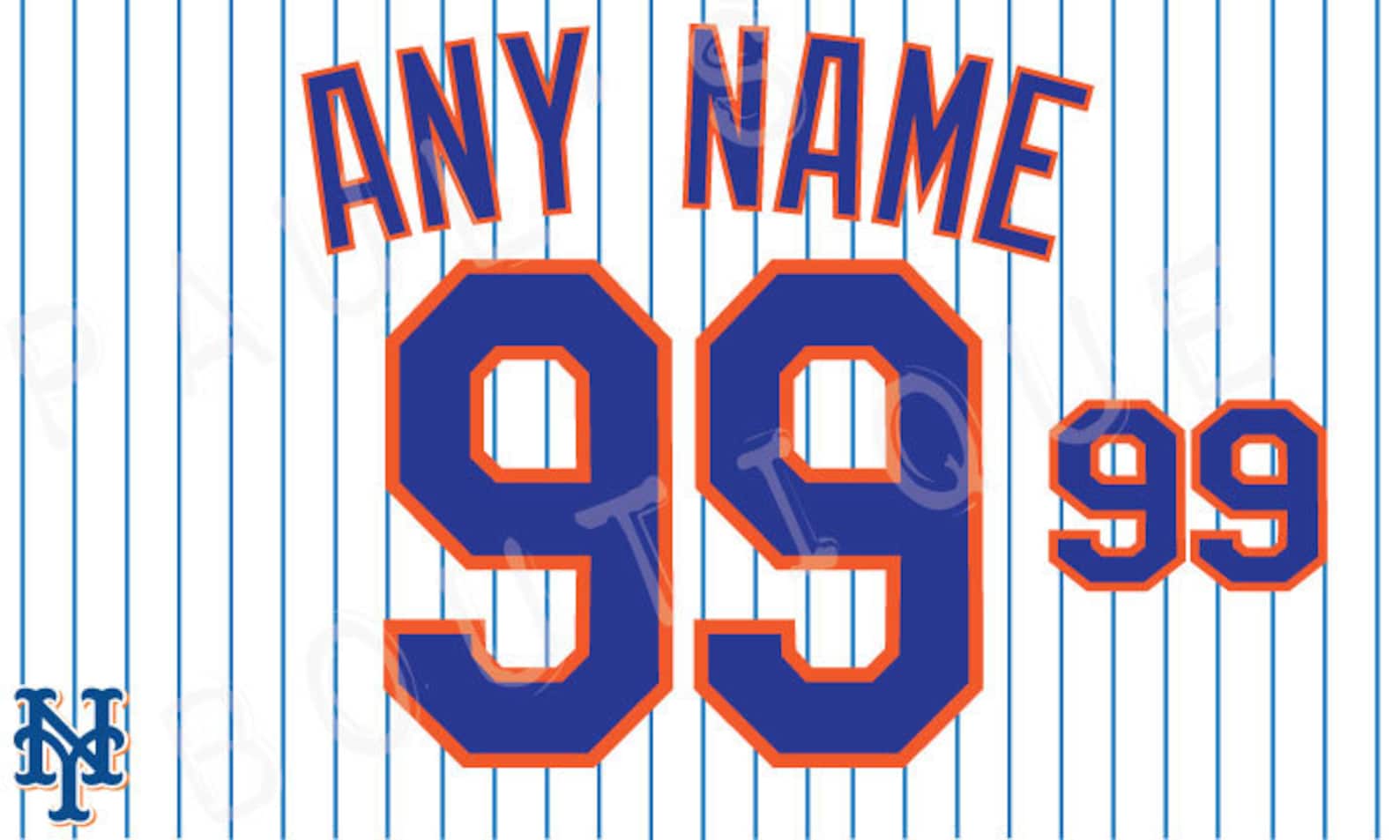 New York Mets Lettering Kit for an Authentic Home Jersey ANY Etsy