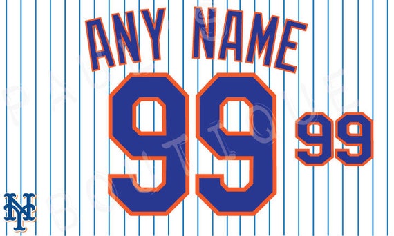 PaulsBoutiqueUS New York Mets Lettering Kit for An Authentic, Replica or Youth Home Jersey - Any Name & Number