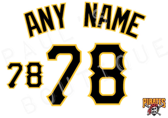 Pittsburgh Pirates Lettering Kit for an Authentic Replica or 