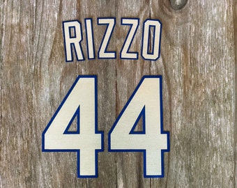 PaulsBoutiqueUS Chicago Cubs Lettering Kit for An Authentic World Series Champion Jersey - Rizzo #44