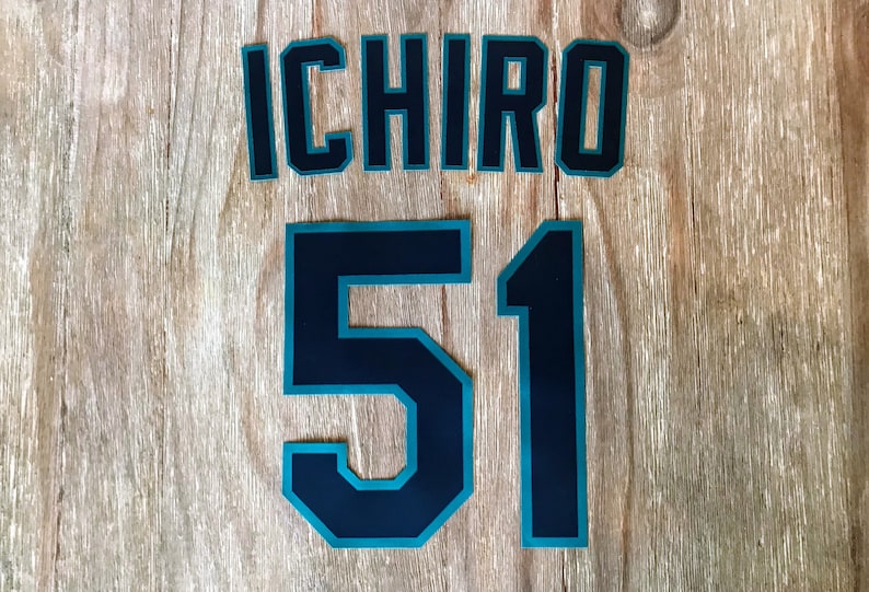 Seattle Mariners Lettering Kit for an Authentic Home or Road Jersey ...