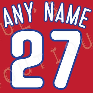 Majestic Athletic Philadelphia Phillies Custom (Any Name/# on Back) Jersey Tee (Adult Small) Red : Sports Fan Jerseys : Sports & Outdoors