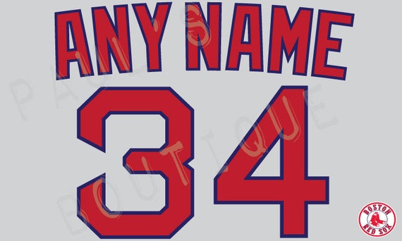 red sox jersey font