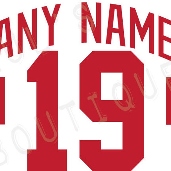 Detroit Red Wings Lettering Kit for an Authentic White Jersey - ANY NAME & NUMBER