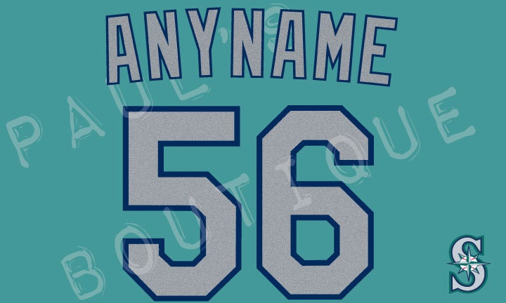 Seattle Mariners Lettering Kit for an Authentic Alternate Home 