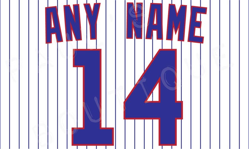 Custom Chicago Cubs Lettering Kit for an Authentic, Replica, Youth or Toddler Home Jersey - ANY NAME & NUMBER image 1