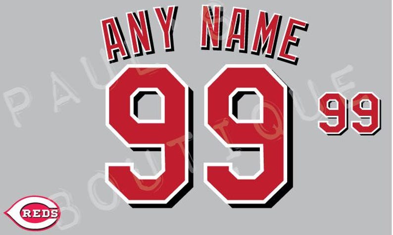 Cincinnati Reds Lettering Kit for an Authentic 1999-2006 Home/road ...