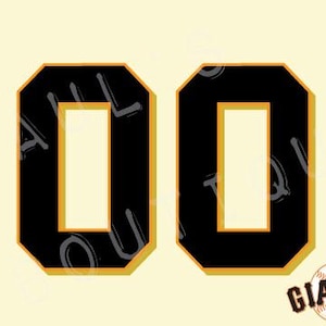 San Francisco Giants Lettering Kit for an Authentic 2000-2016 Home Jersey - ANY NUMBER