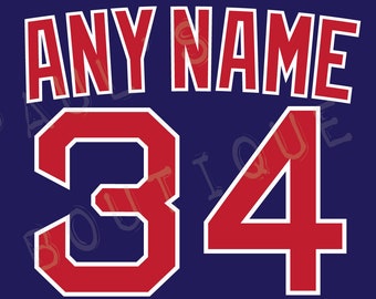 Boston Red Sox Lettering Kit for an Authentic, Replica or Youth Navy Alternate 2023 Jersey - ANY NAME & NUMBER