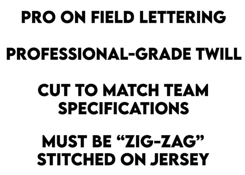 Custom Chicago Cubs Lettering Kit for an Authentic, Replica, Youth or Toddler Home Jersey - ANY NAME & NUMBER image 5