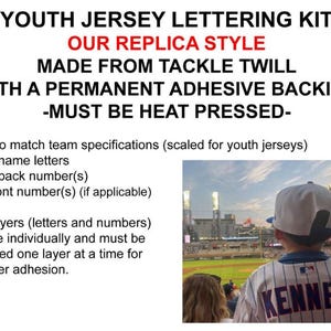 Custom Chicago Cubs Lettering Kit for an Authentic, Replica, Youth or Toddler Home Jersey - ANY NAME & NUMBER image 4