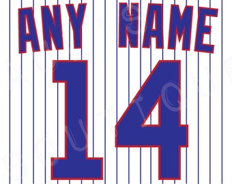 Chicago Cubs Lettering Kit for an Authentic, Replica, Youth or Toddler Home Jersey - ANY NAME & NUMBER