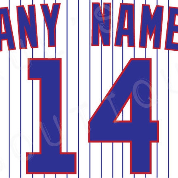 Chicago Cubs Lettering Kit for an Authentic, Replica, Youth or Toddler Home Jersey - ANY NAME & NUMBER