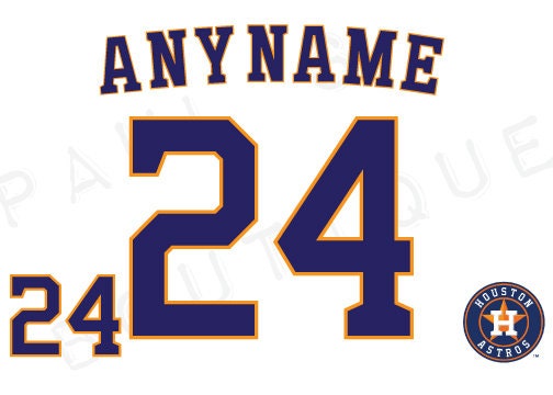 Baseball Houston Astros Customized Number Kit for 2000-2001 Black Alternate  Road Jersey – Customize Sports