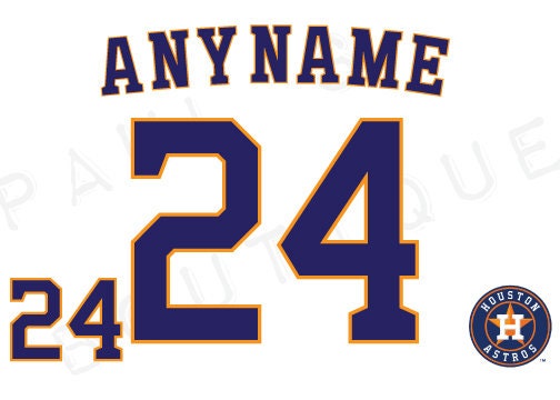 Houston Astros Lettering Kit for an Authentic, Replica or Youth 2023 Jersey - ANY NAME & NUMBER