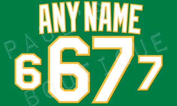 oakland a's jersey numbers